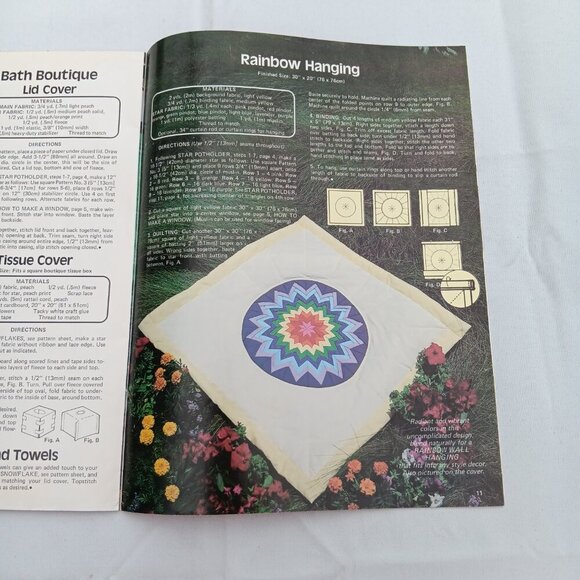 VTG Quilting with Folded Star Instruction Booklet Magazine + Full Size Patterns - Picture 5 of 6